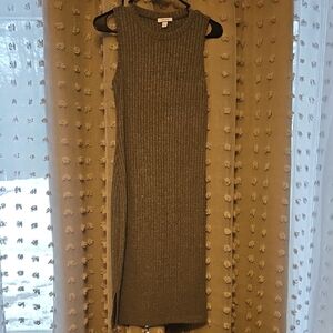 Nine West Gray Ribbed Knit Top
